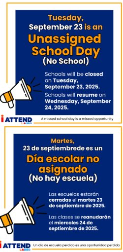 Huskies remember there is no School on Tuesday, September 23, 2025!